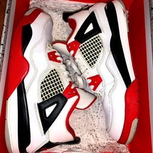 Fire red Jordan 4’s